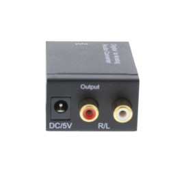 Convertor audio digital Toslink+coax - analog 2x RCA Well